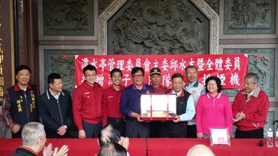 潭子區潭水亭管理委員會捐贈消防通風正壓排煙機 消防局感謝支持消防救災工作