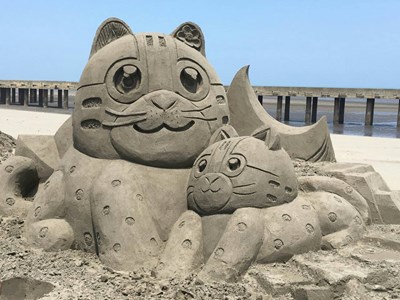 大安國際沙雕展登場 日本女雕手與工藝家王松冠聯手創作