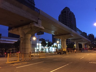 中市捷運站區上方鋼構噴漆工程 市府要求夜間施工並強化保護措施