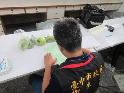 中市衛生局抽驗國軍副供站蔬果 1件青江菜農藥殘留超標移外縣市續辦