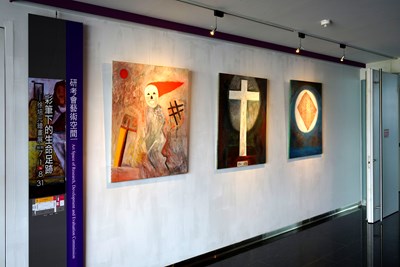 中市研考會藝術空間陶藝繪畫創作展 即日起市政大樓展出