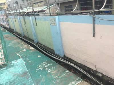 中市教育局會勘潭子國中老舊排水設施 改善工程明年完工