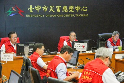 台中市政府於14日召開豪雨災害功能分組整備會議