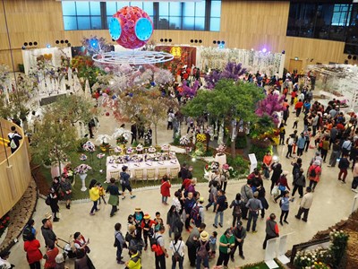 台中花博「花舞館」獲金質獎肯定 接續展出婚禮及春節佈景