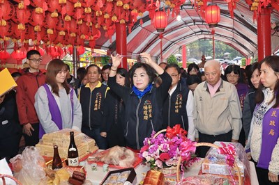 楊副市長率隊前往惠來里福德祠頭牙祭祀