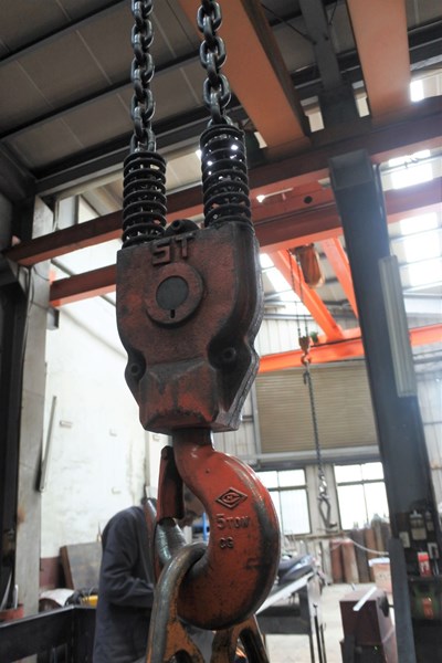 吊升荷重3公噸以上固定式起重機(吊鏈式),未經檢查合格即行使用