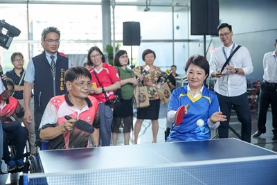 身障桌球亞錦賽將登場 盧市長體驗輪椅開球