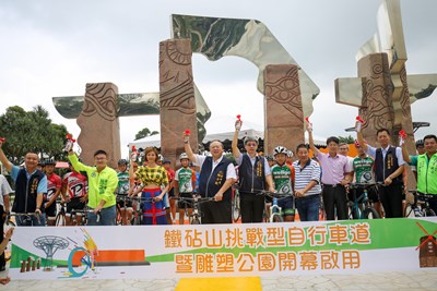中市首條挑戰型自行車道落腳鐵砧山 雕塑公園整建重生