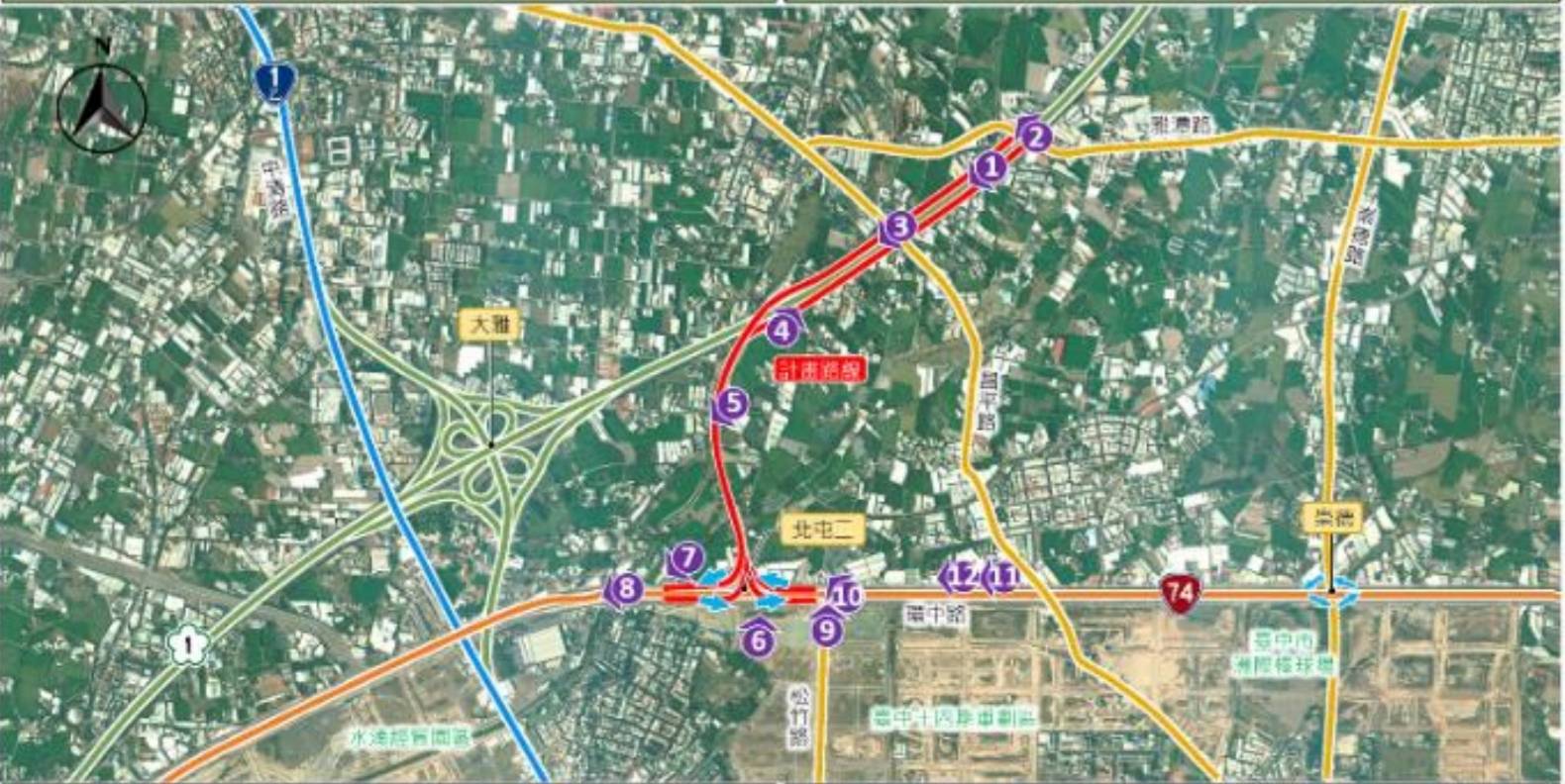 臺中市政府全球資訊網 市政新聞 加速推動國1銜接台74 中市3處都市計畫通過審議