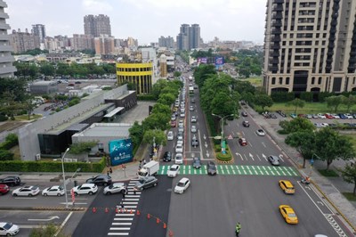 市政北七路與惠中路口空拍圖