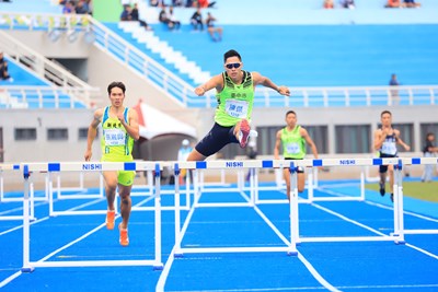 陳傑在108全國運拿下400公尺跨欄金牌,同時寫下6連霸紀錄