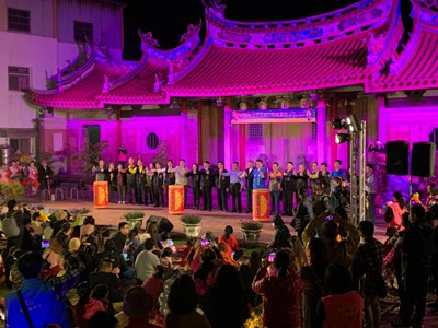 大肚磺溪書院閃亮藝術點燈 夜晚白天都美麗