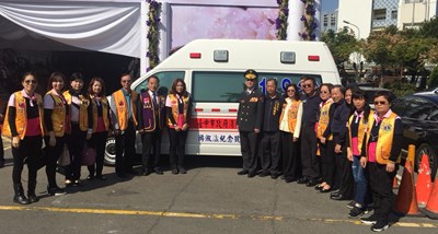海原晟公司捐贈救護車,中市府感謝善行義舉。