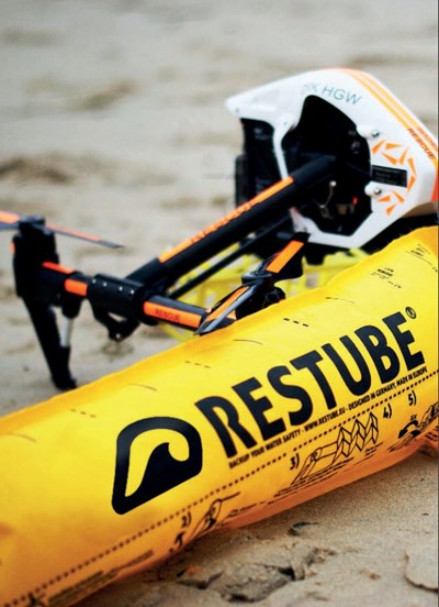 中市水域救援無人機搭載救生氣袋