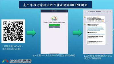 中市水汙法許可證LINE諮詢服務啟動! 簡單又方便
