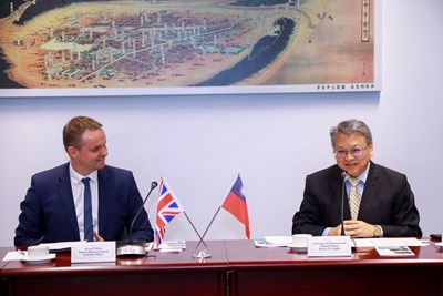 令狐副市長表示，市府與英國在台辦事處合作密切，盼未來推動更多與英國交流與合作事項