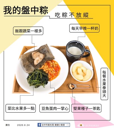 端午粽香飄溢! 中市府衛生局教導7大重點均衡飲食