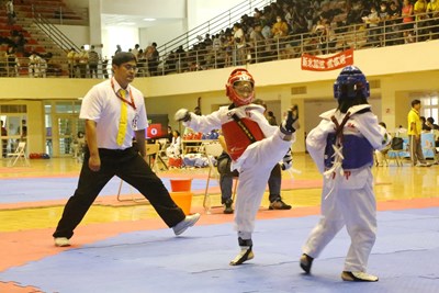 全國少年跆拳道錦標賽在台中 600名小選手齊聚較勁(1)