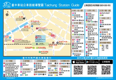 台中車站公車路線導覽圖