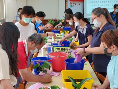 空品宣導月 中市教師種盆栽綠化學校