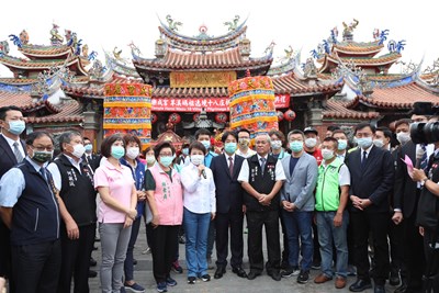 樂成宮媽祖起駕 盧市長：神明慈悲盼疫情消失