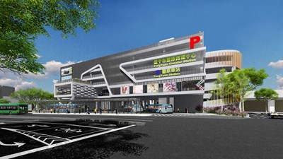 豐原轉運中心公共空間即起徵稿!(圖為台中市豐原區豐原轉運中心3D模擬圖)