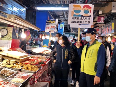 中市府稽查市場防疫措施 推防疫3撇步