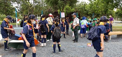 台中市109學年度第2學期國民小學幼童軍聯團活動由西屯國小承辦、西苑高中童軍團支援