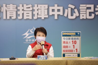 台中新增10例本土確診個案全面清消 盧市長籲中央採購疫苗全速進行
