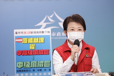 市長盧秀燕表示，疫情日趨平緩是市民共同努力的成果