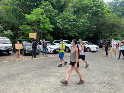 中秋連假防疫不鬆懈 中市觀光景點疏導隊堅守防疫最前線