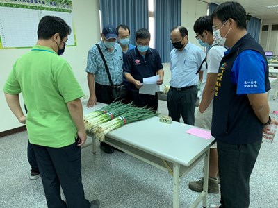 根據青蔥生鮮外觀(蔥白、色澤及莖粗)及包裝等項目進行評鑑