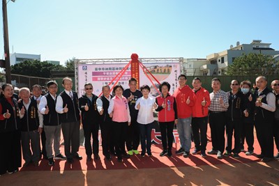 神岡國小新建中央廚房及步道改善動土 盧市長:守護校園食安與行的安全