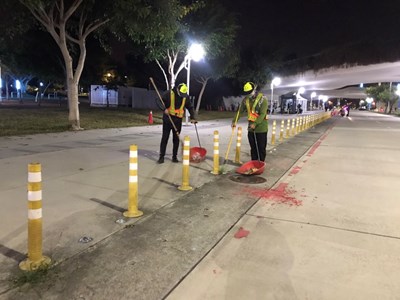 台中跨年晚會清潔隊徹夜作業 寒風中迅速恢復市容