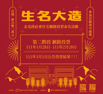 北屯首座社宅命名網路票選