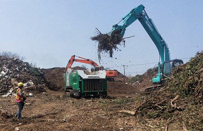 中市大雅區清潔隊引進木材破碎機 大幅提升廢樹枝去化效率