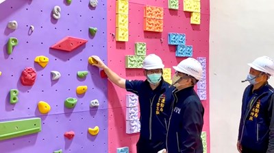 運動局長李昱叡今(10)日視察過程