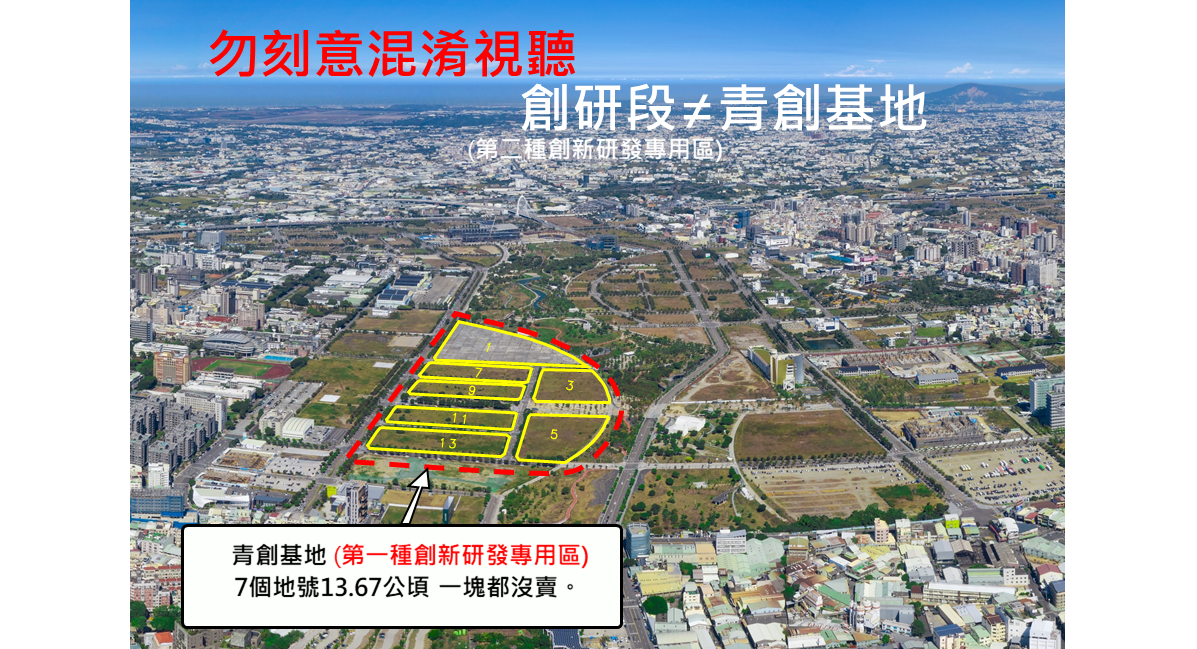 部分人士質疑水湳青創園區土地賣了?中市府:一筆都沒賣