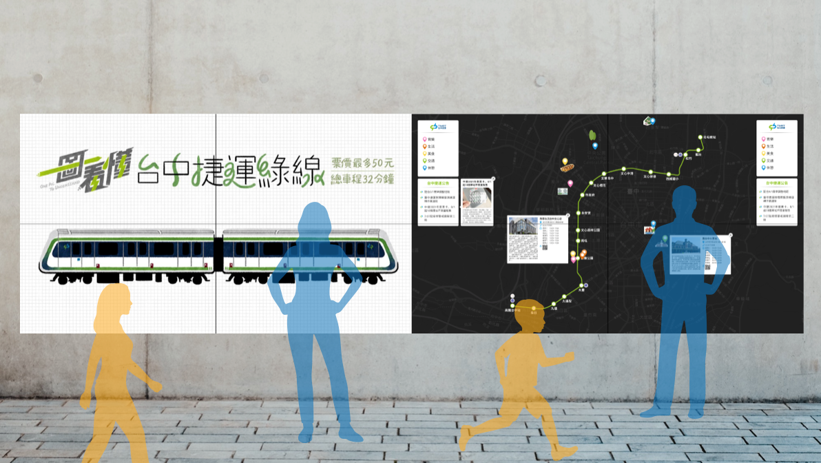 捷運互動屏