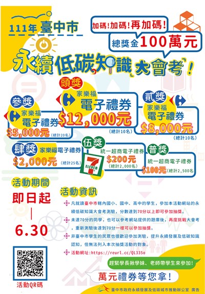 111低碳知識大會考海報
