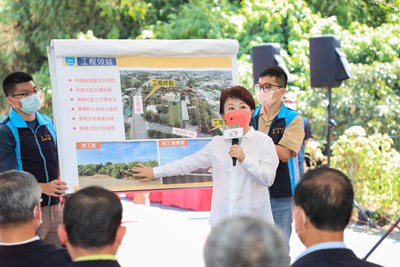 沙鹿區鎮南路旁新闢道路開工 盧市長：促進海線發展