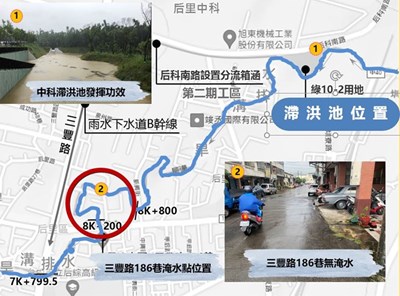 中科滯洪池興建完成 解決三豐路186巷淹水問題