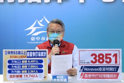 降低社區傳播風險  中市Novavax疫苗明起開放施打