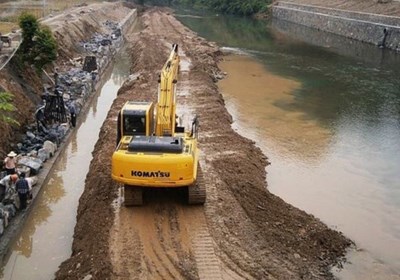 臨水作業-河道工程施作機具應緊急撒離1