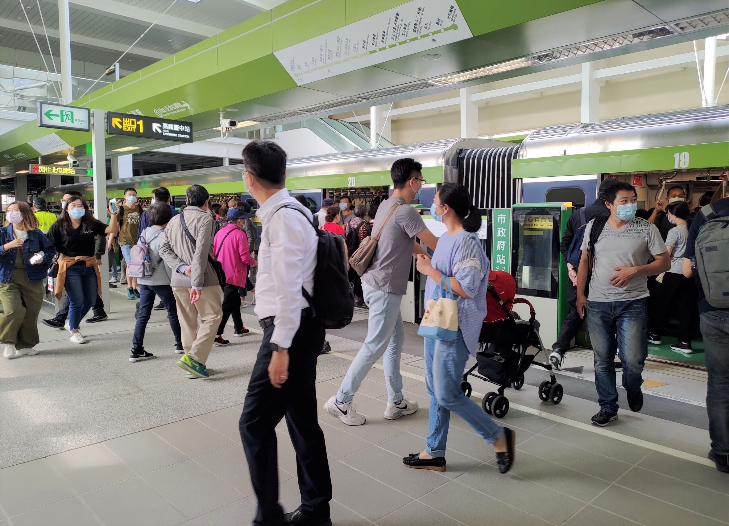 台中捷運綠線累積運量已突破千萬人次。