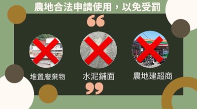 農地合法申請使用，以免受罰