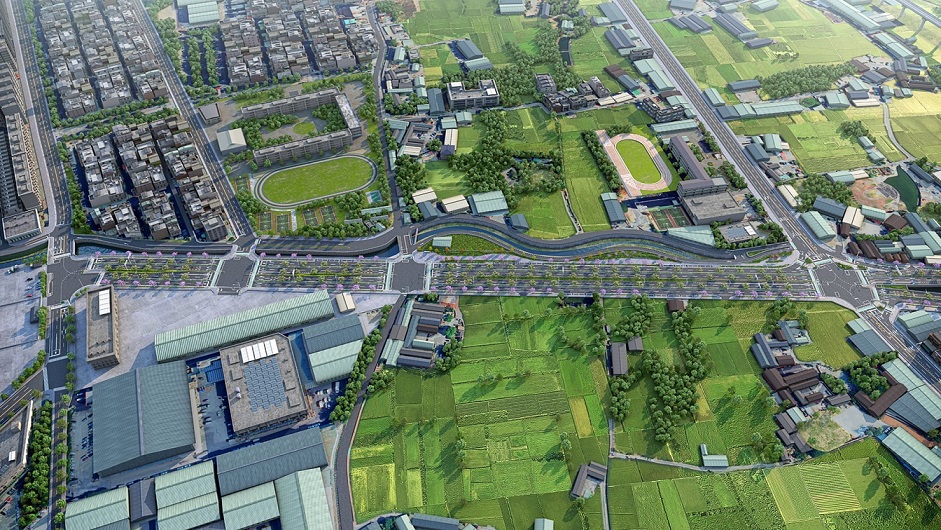 「市政路延伸工程」完工模擬圖