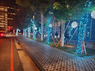 點亮台中夜空! 中市府開放行道樹免費懸掛燈飾