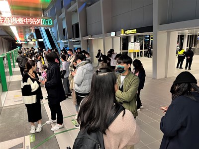 台中捷運跨年夜將延長營運時間至凌晨2時。