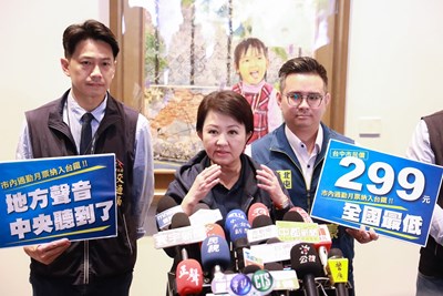 全國最便宜! 盧市長宣布:交通月票299吃到飽納入台鐵